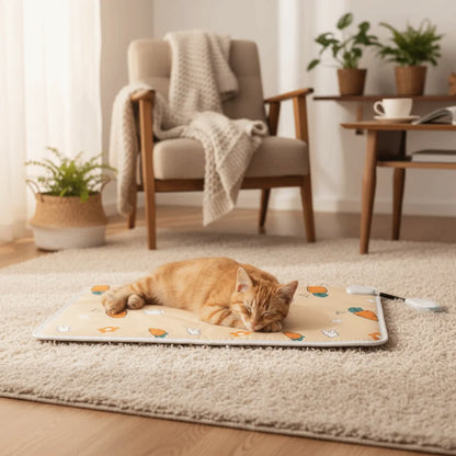 Pet Bed Bite Proof Pet Electric Blanket Thermostat Control Anti-scratch Cat Heating Pad Waterproof Cozy Pet Heating Mat Winter
