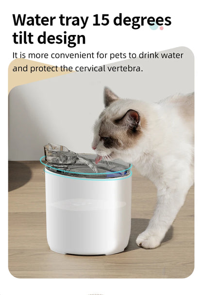 Pet Automatic Cat Water Fountain with Filters Ultra Silent USB Electric Water Pump Pet Drinking Water Dispenser for Cats Dogs