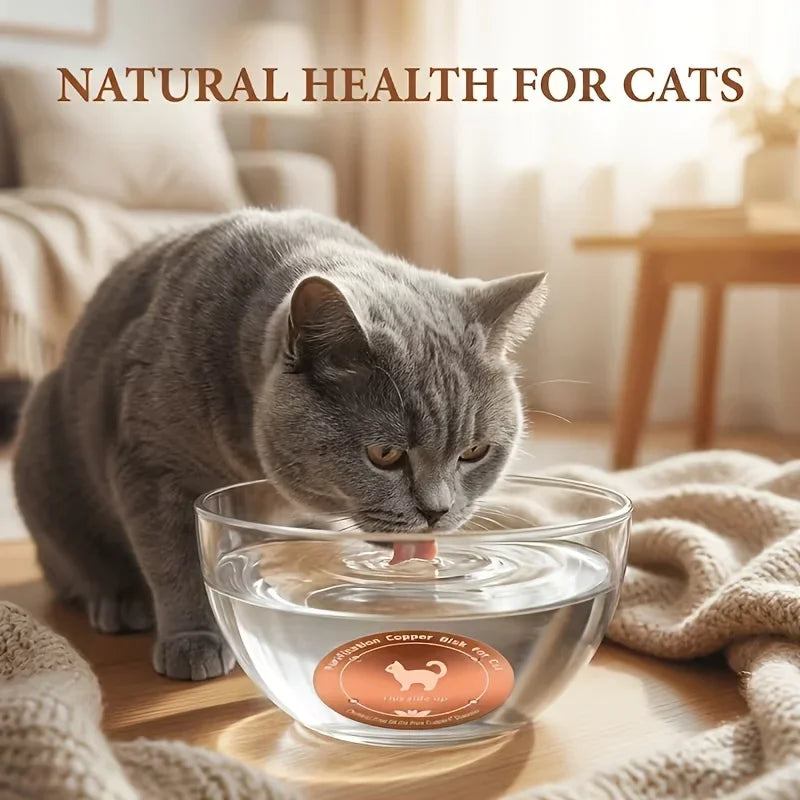 Copper Pet Water Purifier Filter , Suitable for Pet Prevention, Reusable,Easy to Use Pet Dog Cat Chicken Cow Water Purifier