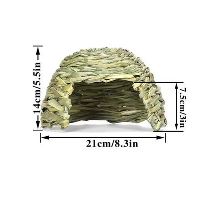 Hamster Grass Cave House For Small Animal Hideouts House Play Cave Habitat Decors For Ferrets Cage Pet Supply