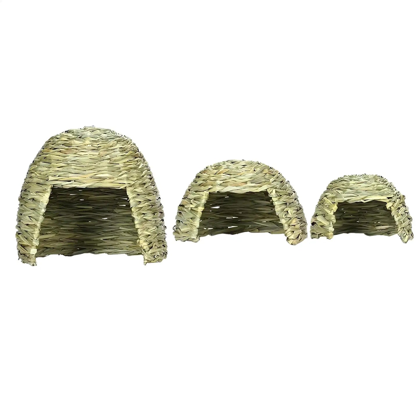 Hamster Grass Cave House For Small Animal Hideouts House Play Cave Habitat Decors For Ferrets Cage Pet Supply