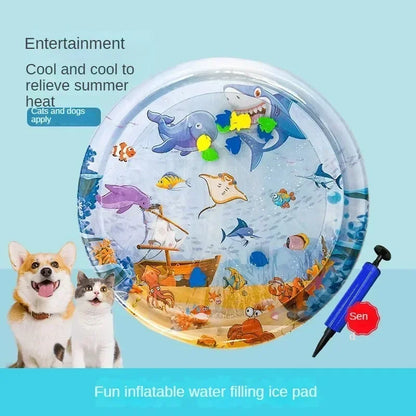 100x100cm Pet Water Bed Pat Mat Injectable Cooling Pad Summer Cooling Scratch Resistant Universal for Cats Dogs Pet Supplies