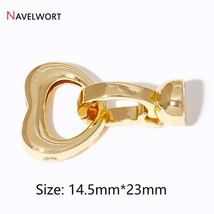 2/4/6Pcs Gold Color Round Jewelry Clasps | Locks For Bracelet Necklace Making Supplies