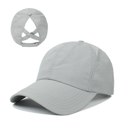 Women's High Ponytail Mesh Baseball Cap | Quick-Dry Breathable Sun Hat for Outdoor Sports