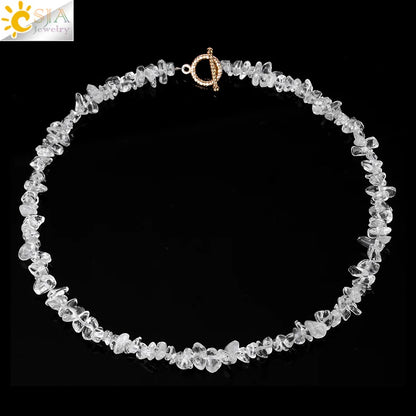 Natural Chip Stone Choker Necklace | Bohemia Crystal Bead Jewelry