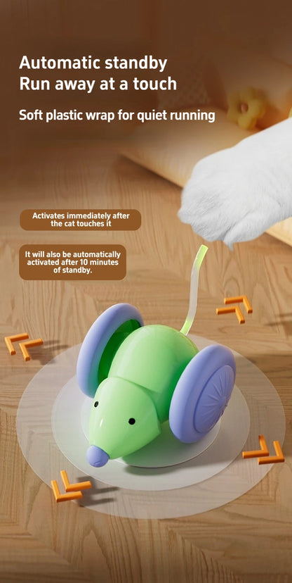 Pet Toys Interactive Cat Toy Electric Mouse Car Automatic Teaser Intelligent Obstacle Avoidance Pet Products Cat Accessories