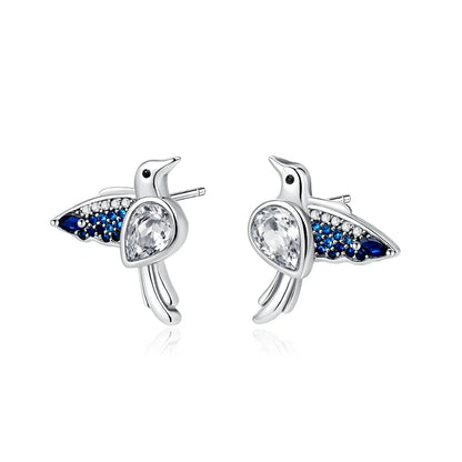 925 Silver Butterfly Cherry Stud Earrings | Fine Jewelry Gift for Women