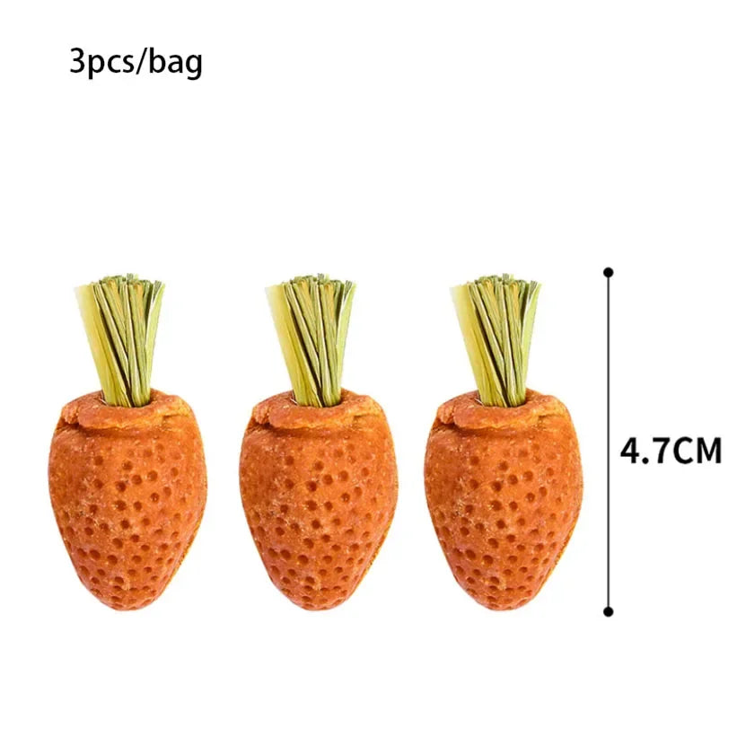 3pcs Guinea Pig Hamster Rabbit Teeth Fruit Grinding Small Pet Supplies Minerals Molar Stone Chew Toys for Chinchilla Dog Totoro