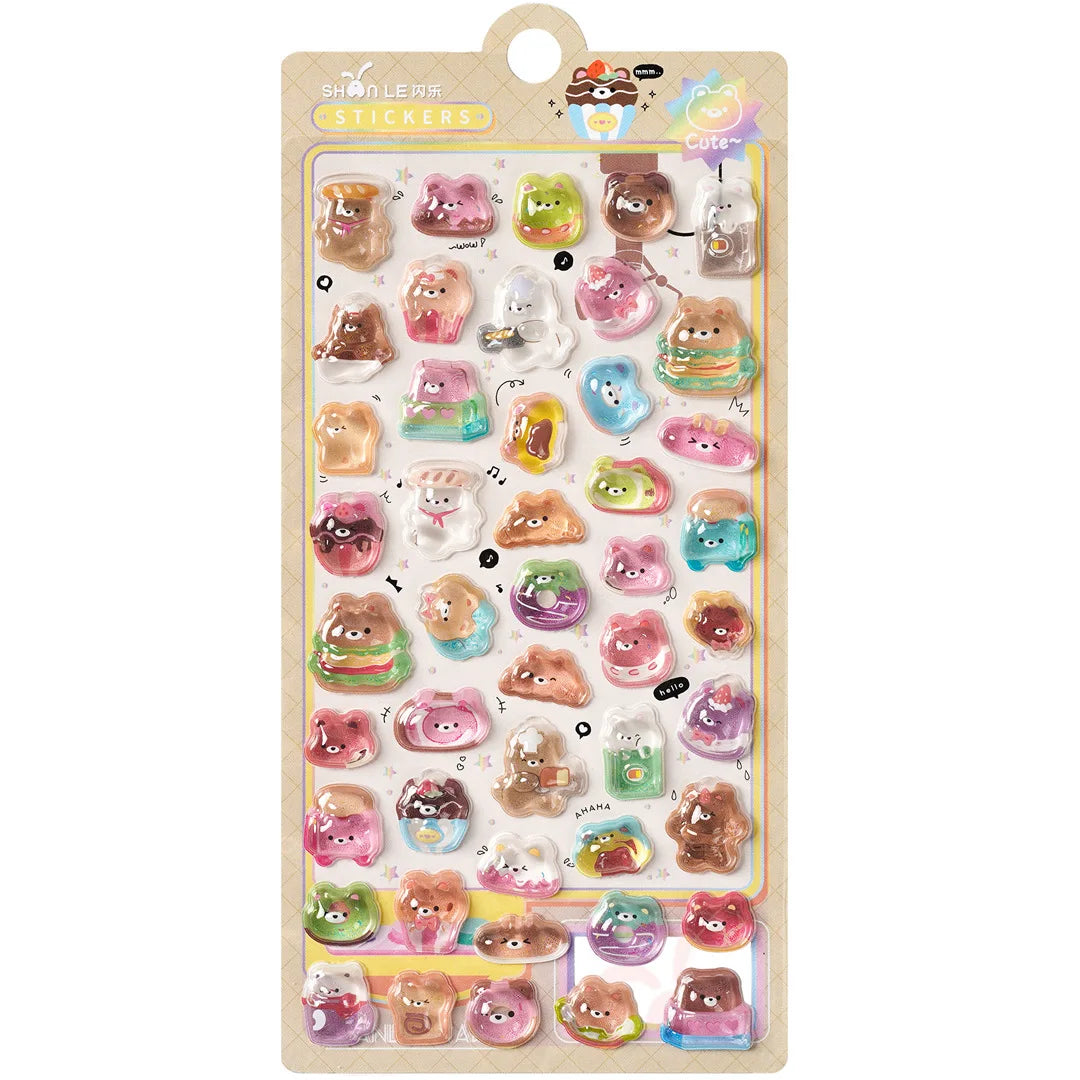3D Food Stamping Seal Sticker | Japanese Anime Decorative Craft Stickers for Kids