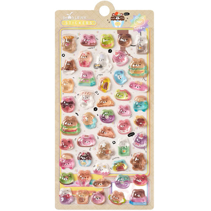 3D Food Stamping Seal Sticker | Japanese Anime Decorative Craft Stickers for Kids