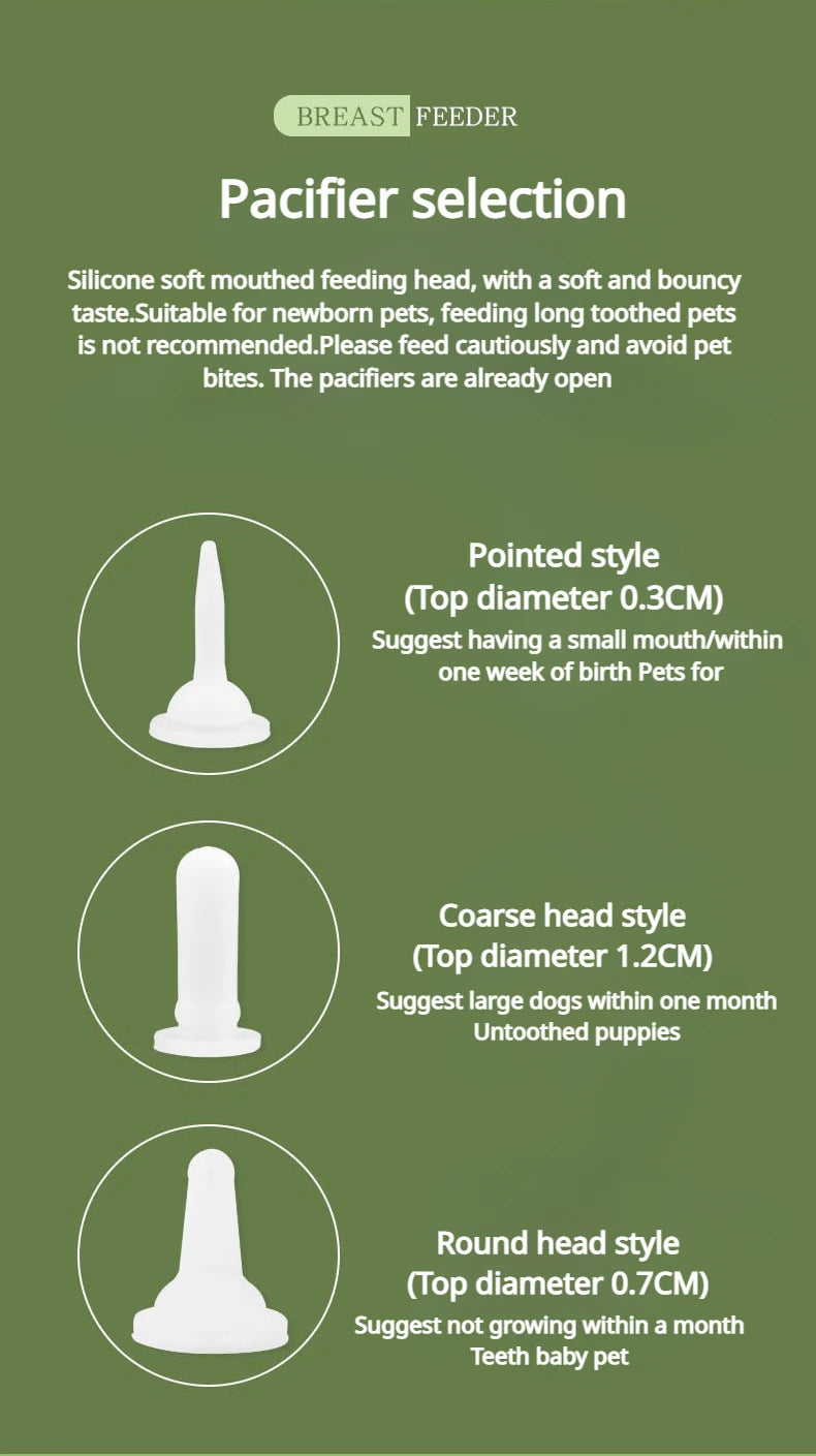 Pet Feeding Device Set Cat Dog Care Bottle Syringe Suit Newborn Kitten Feed Device with Feeding Bottle Puppy Medication Device