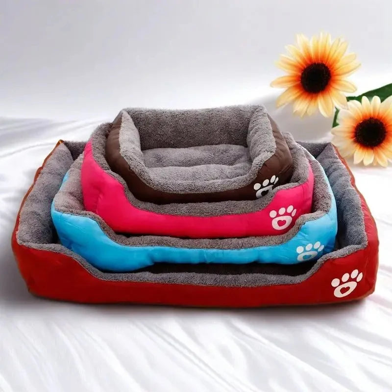 Large Calming Pet House Donut Bed - Long Plush Deep Sleep Warm Cushion for Small Dogs, Puppy Chihuahua & Cat Mat