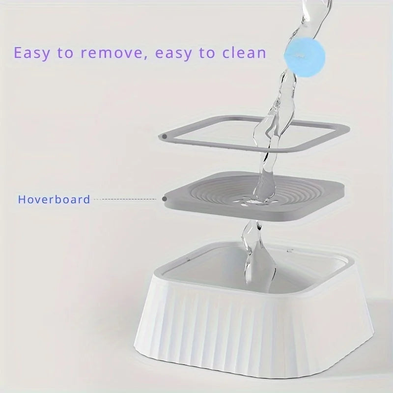Pet Floating Water Bowl Splash-proof Food-grade PP Material Large Capacity Water Storage Neck-protecting  Floa Plastic Dog Bowl