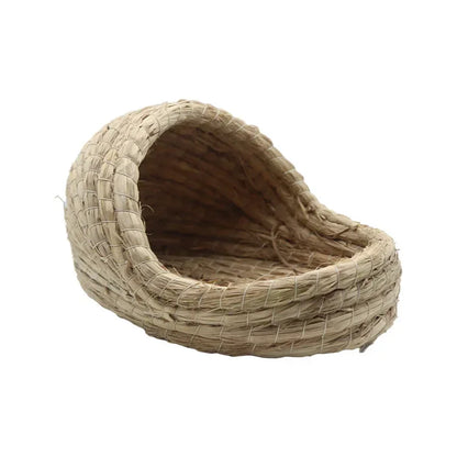 Pet Rabbit Grass Bed Natural Straw Woven House Bunny Chew Toys Hay Nest Bed for Hamsters Chinchillas Mice Small Animals