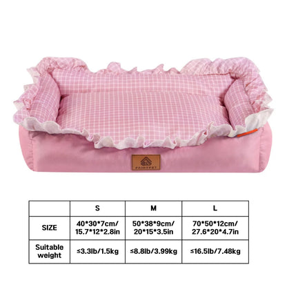 Dog Beds for Small Medium Large Dogs & Cats,Winter Pet Bed, Wide Side Fancy Design,Soft Calming Sleeping Warming Puppy Bed
