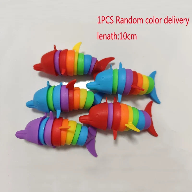 Colorful 3D Slug Fidget Toy | Articulated Sensory Stress Relief for All Ages