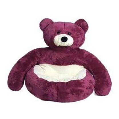Plush Dog House Bed Winter Warm Bear Hug Semi Enclosed Cat's Nest Detachable And Washable Mat Small Dog Bed Sofa Pet Supplies