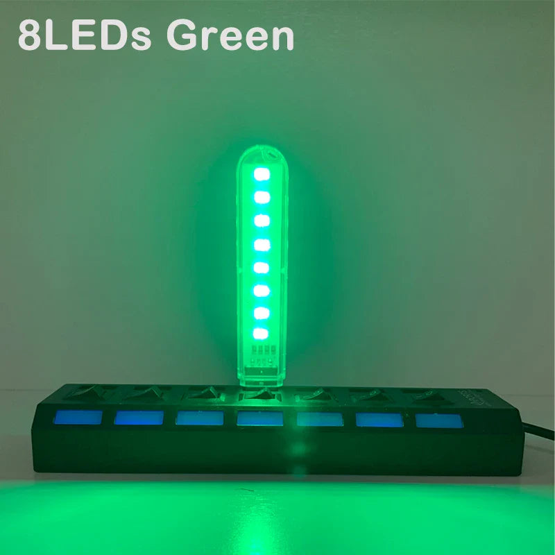 Mini USB LED Desk Lamp | 8 Color Night Light with Eye Protection