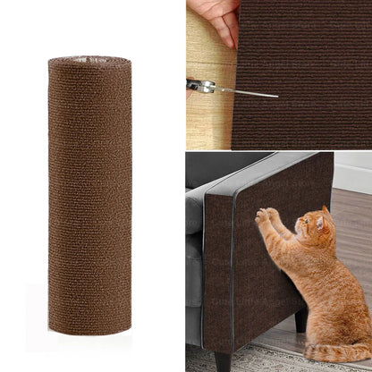 40x300cm Cat Scratcher Sofa Protector Cats Scratcher Pad Board Protection Trimmable Self-adhesive Carpet DIY Cat Scratch Mat
