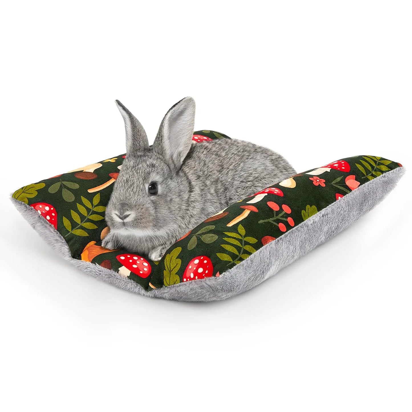 Rabbit Bed Mat Thickened Soft Bunny Bed Washable Cuddle Cushion Mat Double-Sided Plush Small Pet Flop Cotton Pillow for Rabbit