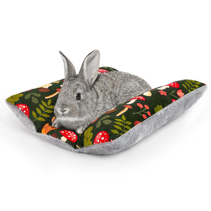 Rabbit Bed Mat Thickened Soft Bunny Bed Washable Cuddle Cushion Mat Double-Sided Plush Small Pet Flop Cotton Pillow for Rabbit