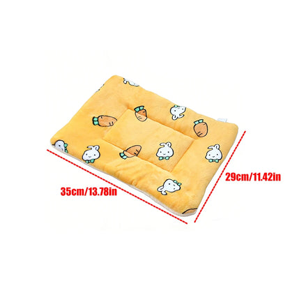 Warm Rabbit Bed Mat Chinchilla House Nest Hamster Accessories Winter Comfortable Small Animal Guinea Pig Cages Squirrel Hedgehog