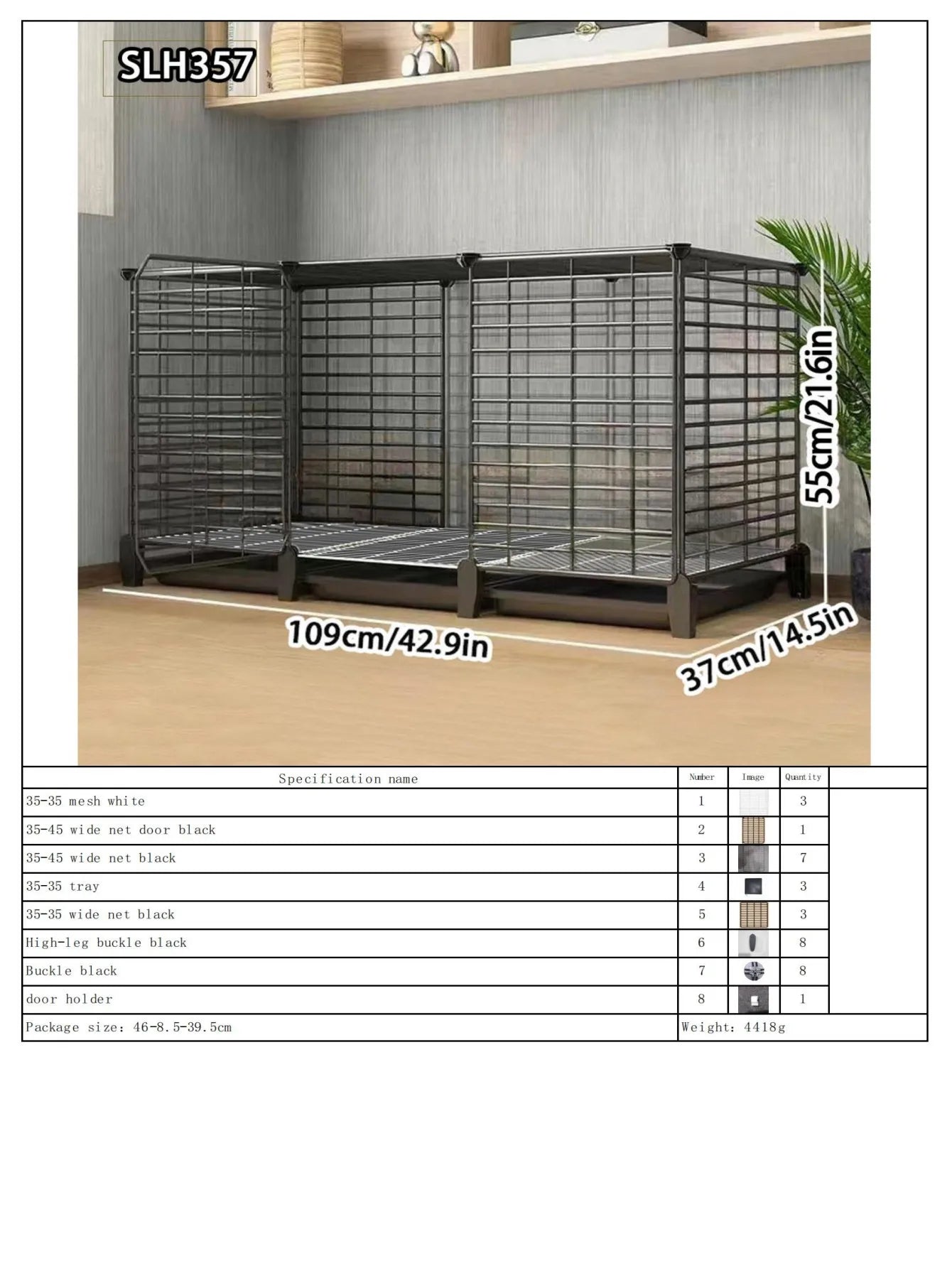 Large Indoor Rabbit Cage with Automatic Cleaning Toilet for Domestic Rabbits, Guinea Pigs, and Other Pets
