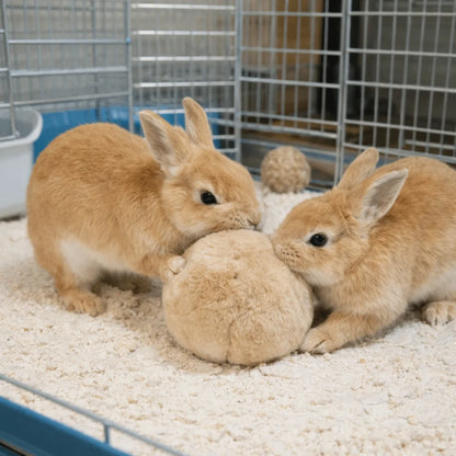 Bite Resistant Rabbit Soothing Ball Simulated Rabbit Buttocks Plush Pet Chewable Ball Comfortable Soft Rabbit Venting Ball