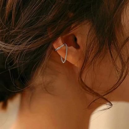 Fashion No Piercing Ear Cuff Earrings | Clip-On Chain Earcuff for Women