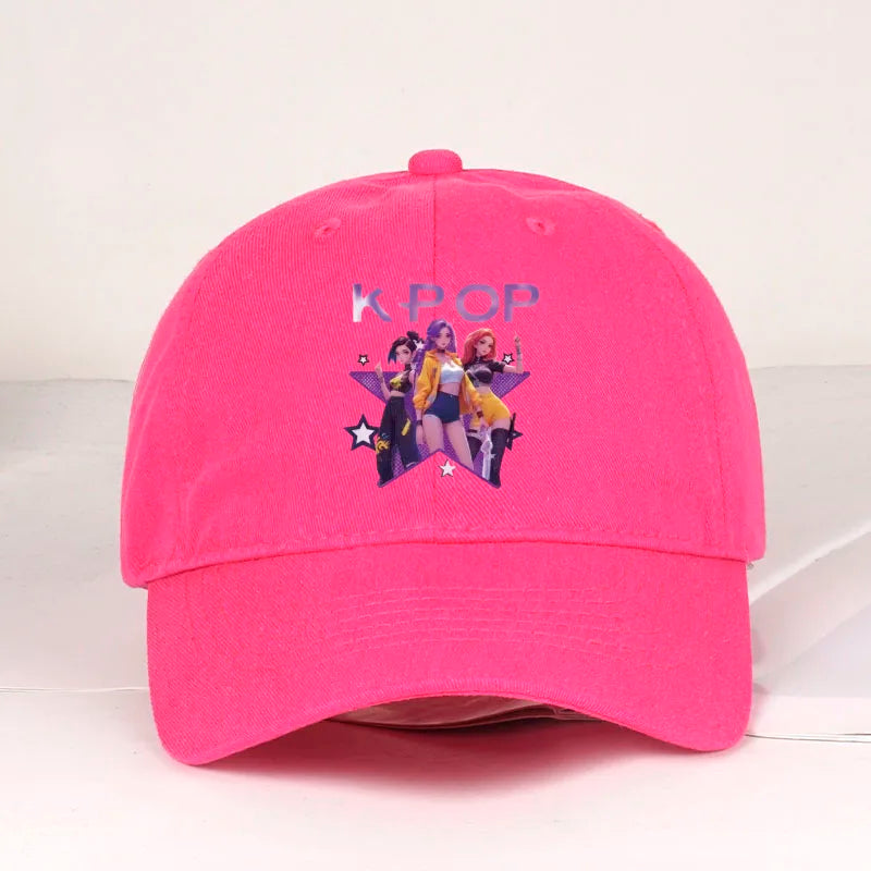 K-POP Cartoon Girl Group Baseball Cap | Unisex Retro Adjustable Dad Hat