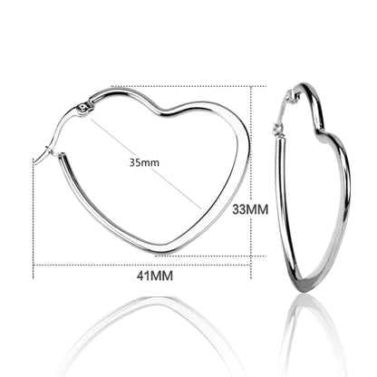 LUXUSTEEL Stainless Steel Hoop Earrings | Simple Geometric Shapes for Women
