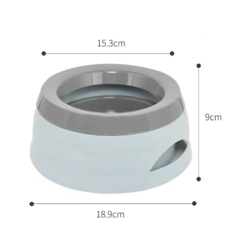 Portable Plastic Pet Dog Bowls No Spill Floating Design Non-Slip Cat Bowl Water Feeder Dry Mouth Support Pet Accessories