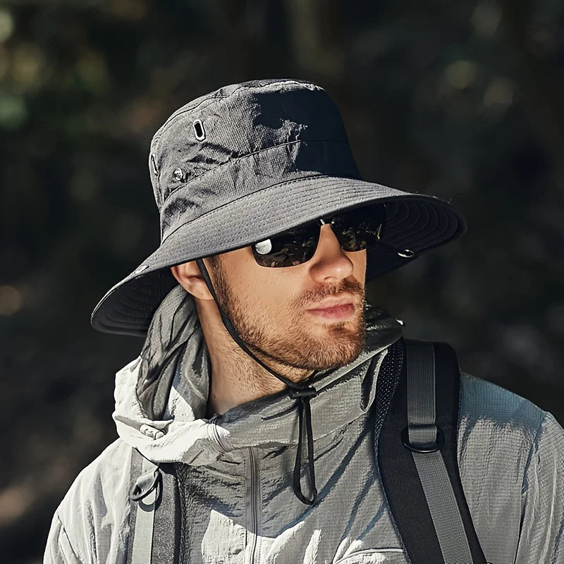 Adjustable Fisherman Hat | Breathable Sun Protection Bucket Hat for Outdoor Sports
