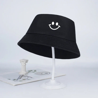 Smiley Face Fisherman Hat for Kids | Cute UV Protective Foldable Sun Hat