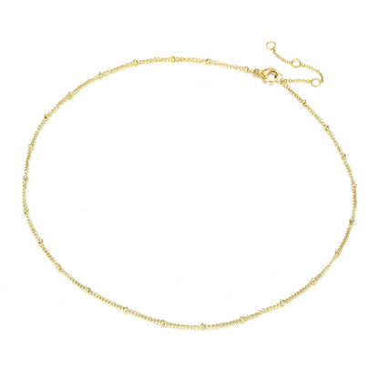 Dainty Gold Layered Bead Chain Necklace | Stainless Steel Star Pendant Jewelry