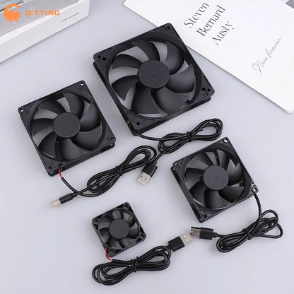 USB Brushless Cooling Fan 5V for Router TV Box Computer | 4 Size Options