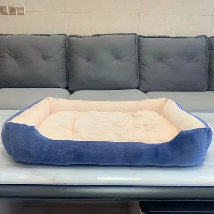 Large Calming Pet House Donut Bed - Long Plush Deep Sleep Warm Cushion for Small Dogs, Puppy Chihuahua & Cat Mat