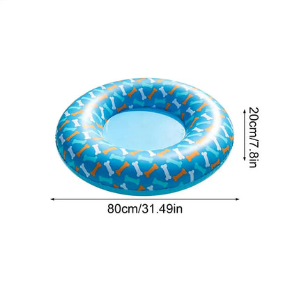 Pet Water Float Inflatable Dog Pool Floating Mat Anti-Slip PVC Pool Swimming Ring for Lake Beach Games Water Party Pond
