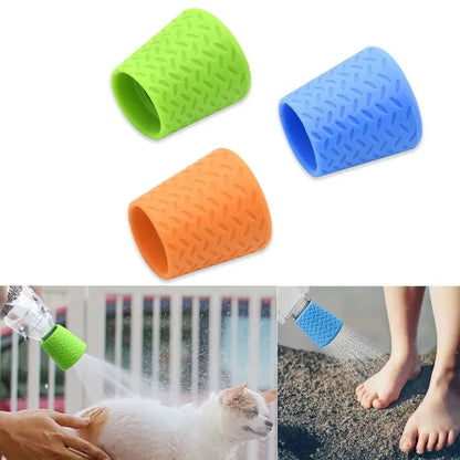 Pet Shower Silicone Portable Pet Shower Head Outdoor Cat and Dog Shower Cleaning Supplies Portable Universal Water Bottle