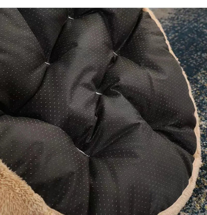 Plush Dog House Bed Winter Warm Bear Hug Semi Enclosed Cat's Nest Detachable And Washable Mat Small Dog Bed Sofa Pet Supplies