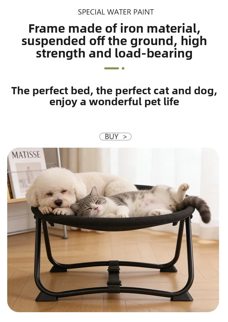 Elevated Pet Cot Bed for Dogs & Cats, All Seasons Breathable Pet Bed, Portable Foldable Outdoor Pet Supplies