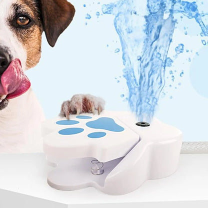 Pet Water Fountain Step on Dog Drinking Fountain Paw Activated Puppy Sprinkler Step on Pet Drinking Dispenser for Outdoor Garden