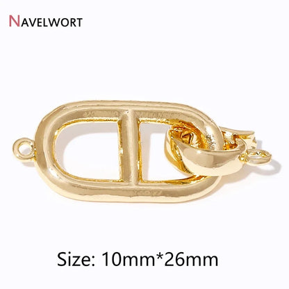 2/4/6Pcs Gold Color Round Jewelry Clasps | Locks For Bracelet Necklace Making Supplies