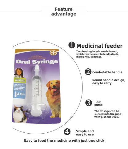 Pet Push Tube Medicine Dispenser for Dogs and Cats Universal for Feeding Dogs and Cats