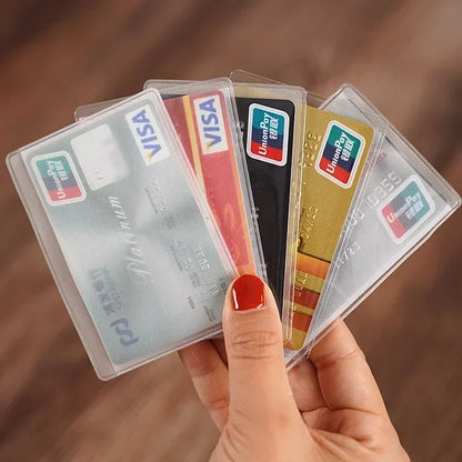 Transparent PVC ID Card Holder | Waterproof Credit Card Protector Pouch