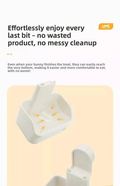 Large-capacity Rabbit Food Bowl with Secure Base Durable and Bite-resistant