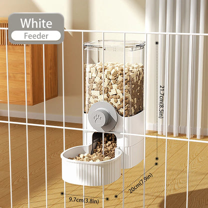 1.2L Automatic Pet Feeder Cage Hanging Bowl，Suitable for Small Puppy Cat Rabbit Food Container Dispenser Bowl