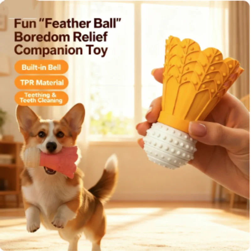 New Badminton Shape Bite-Resistant Dog Toy Interactive Chew Toy Relieves Boredom Teeth Grinding Stick Puzzle for Dogs Self-Fun