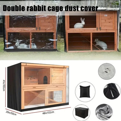 Heavy-Duty Rabbit Cover,Durable Oxford Fabric Rabbit Cover -All-Season Effective Protection,Scratch-Resistant Pet Cage Protector