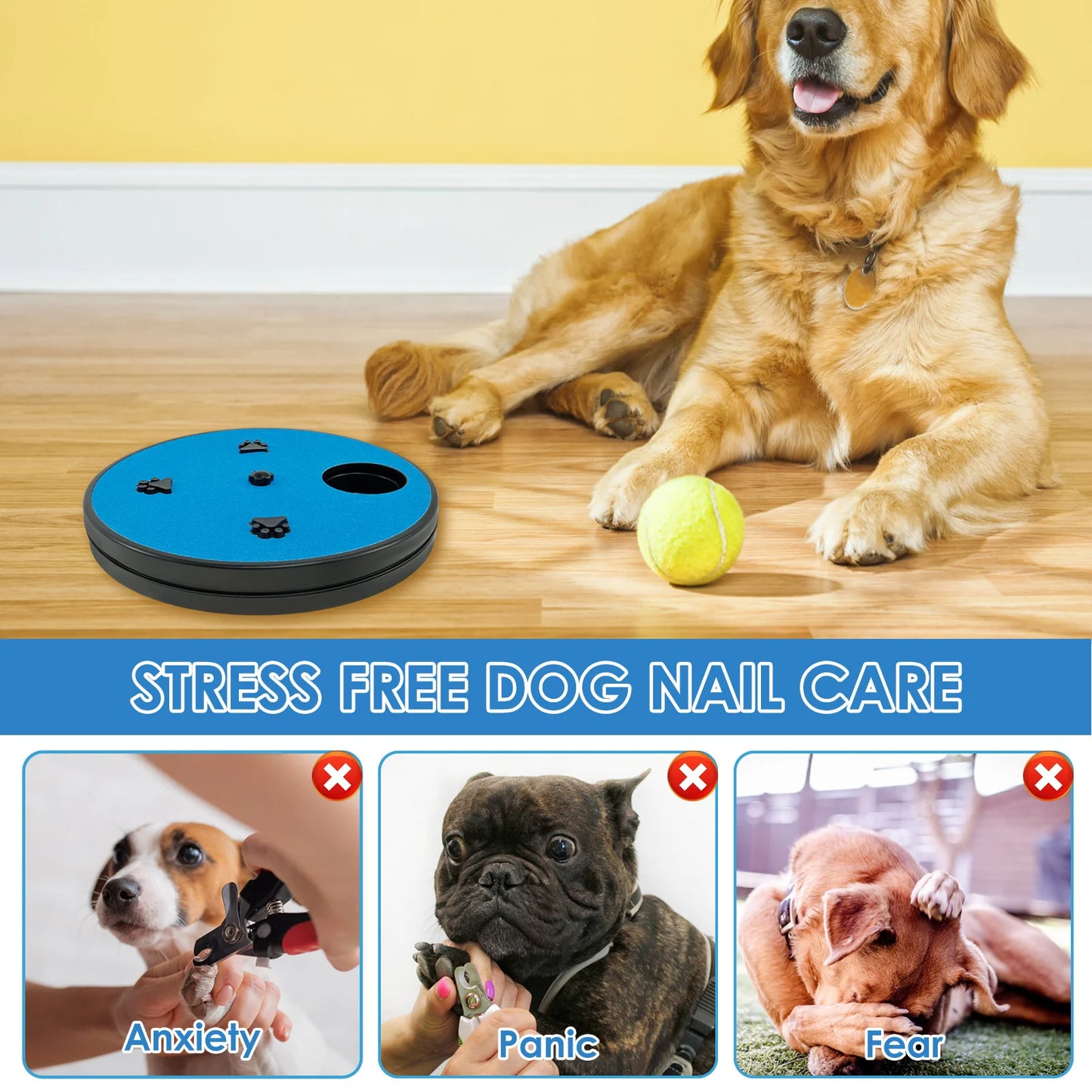 Round Dog Nail Scratch Board 360° Rotating Dog Scratch Pad with Snack Compartments Interactive Pet Toy Pet Supplies Accessories
